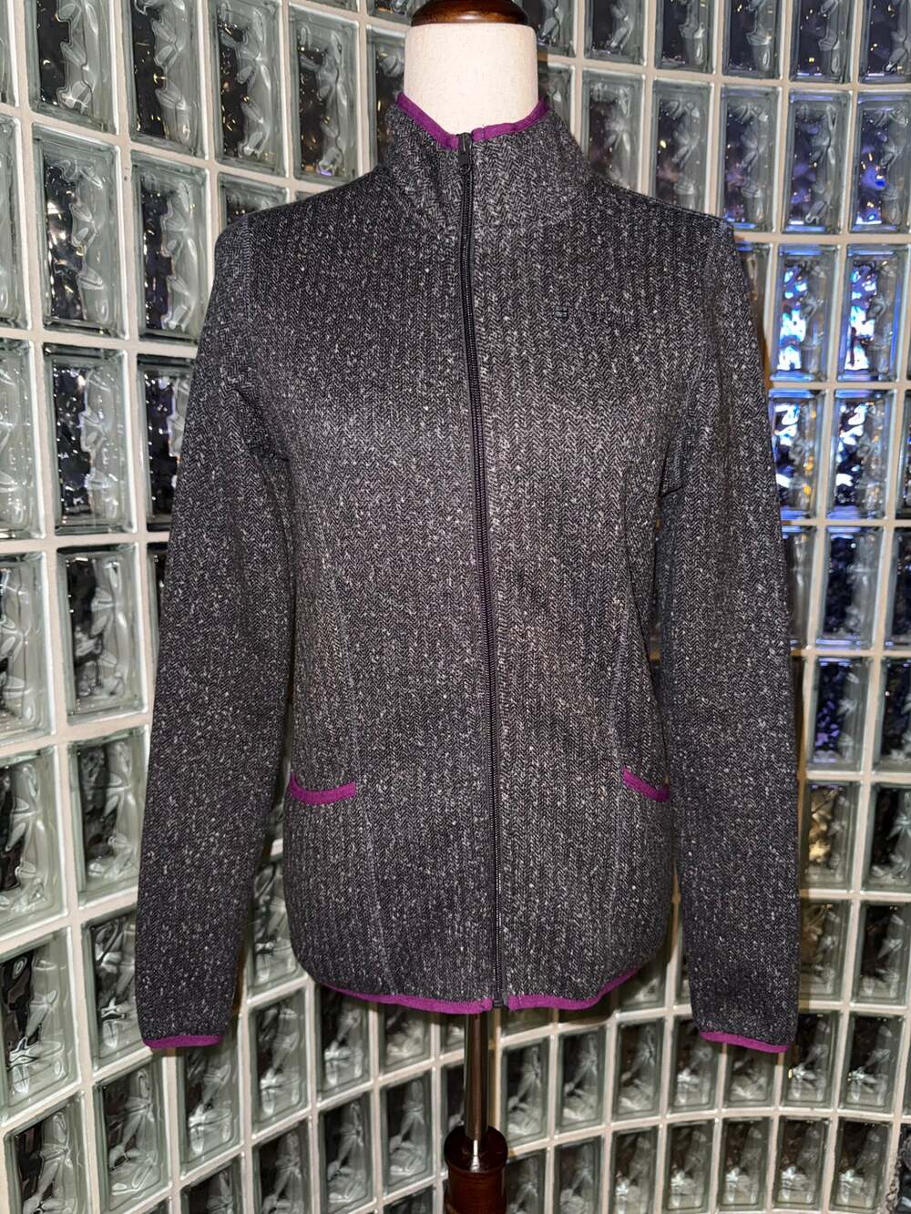 Mountain Warehouse Idris full-zip herringbone womens fleece - size 8